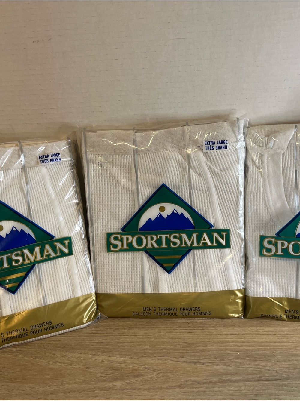 Sportsman Men’s White Thermal Undershirt and Long Johns - Classic Waffle Knit